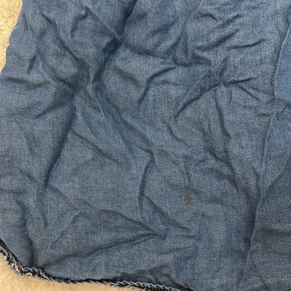 FOREVER 21 - Denim-like Off-the-shoulder Shirt (size small) - Picture 7 of 10